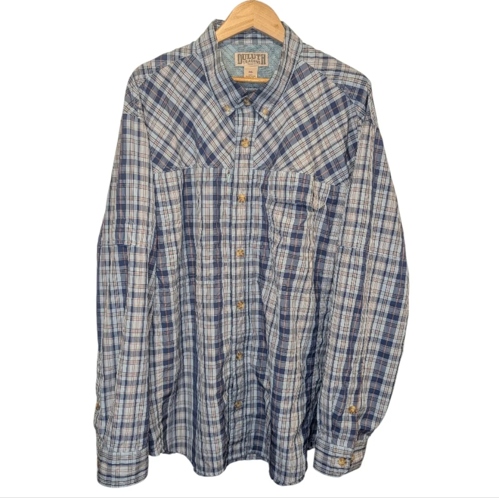 Duluth Trading Co Long Sleeve Button Down Shirt Size 2XL